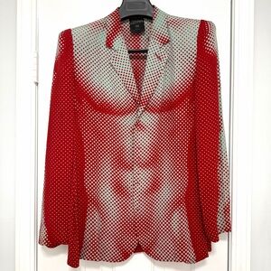 Jean Paul Gaultier Spring/Summer 1996 Cyberbaba Red Muscle Trompe L’oeil Jacket